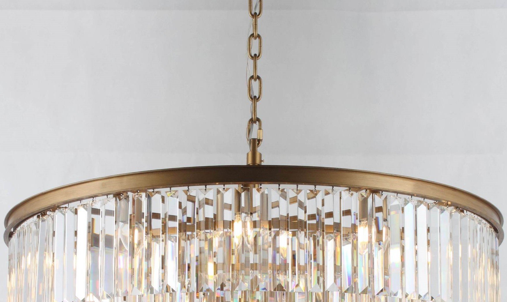Aria Spiral Tiered/ Layered Crystal Fringe Living Room Chandelier Light