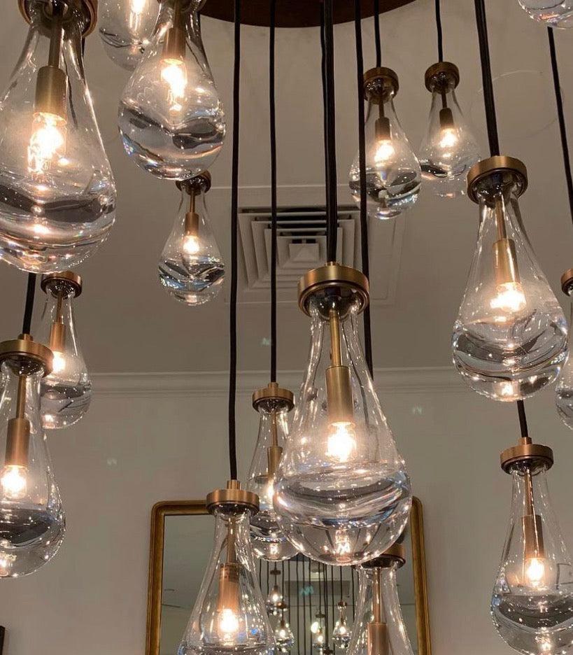 Raindrop Round Chandelier 60"
