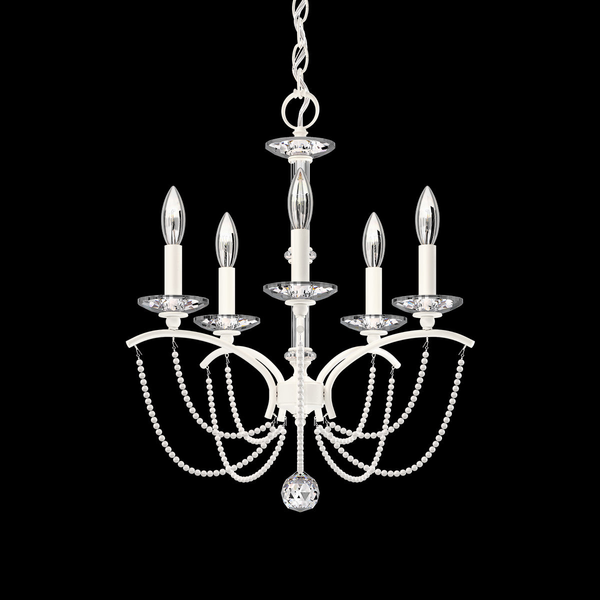Priscilla Crystal Candlestick Chandelier 18"