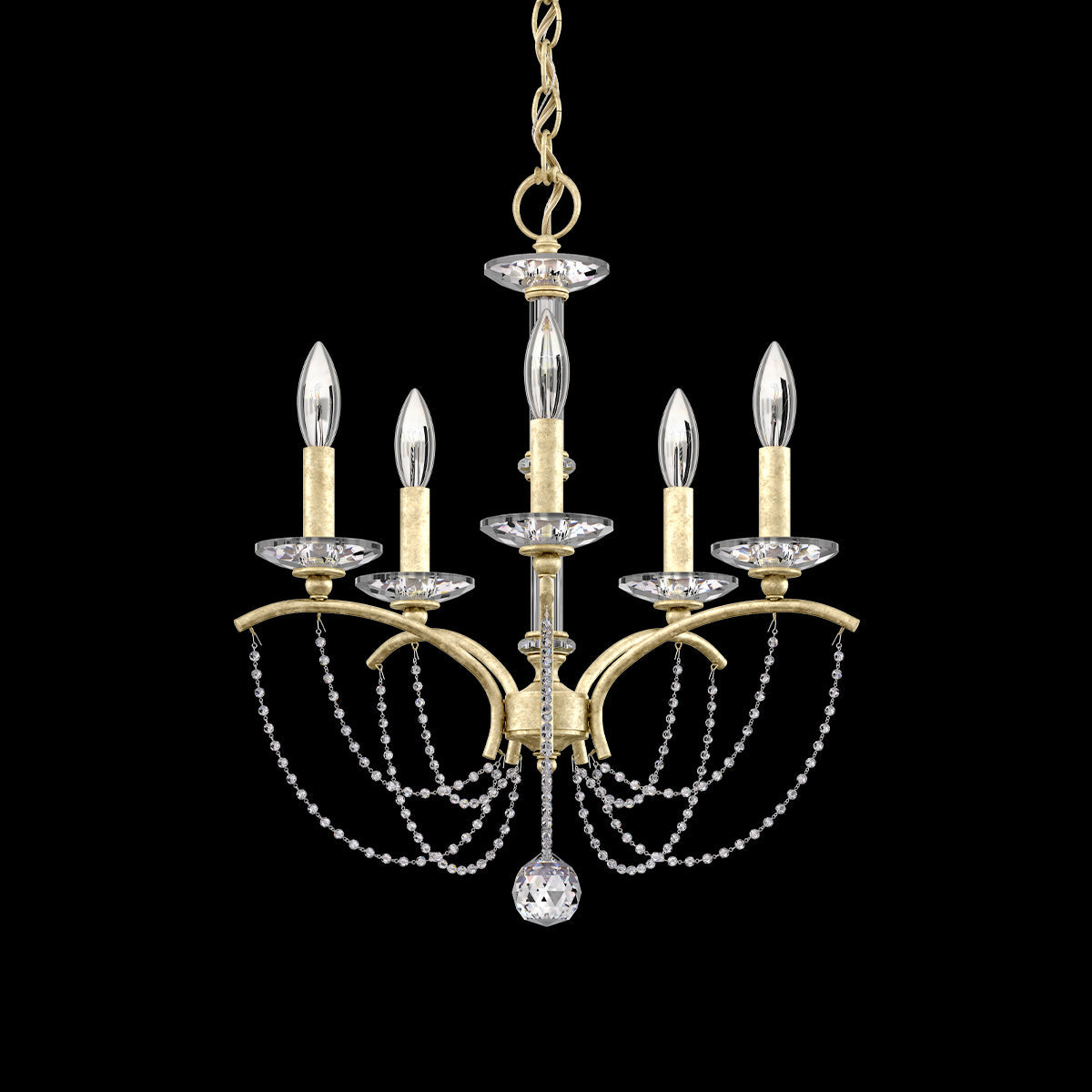 Priscilla Crystal Candlestick Chandelier 18"