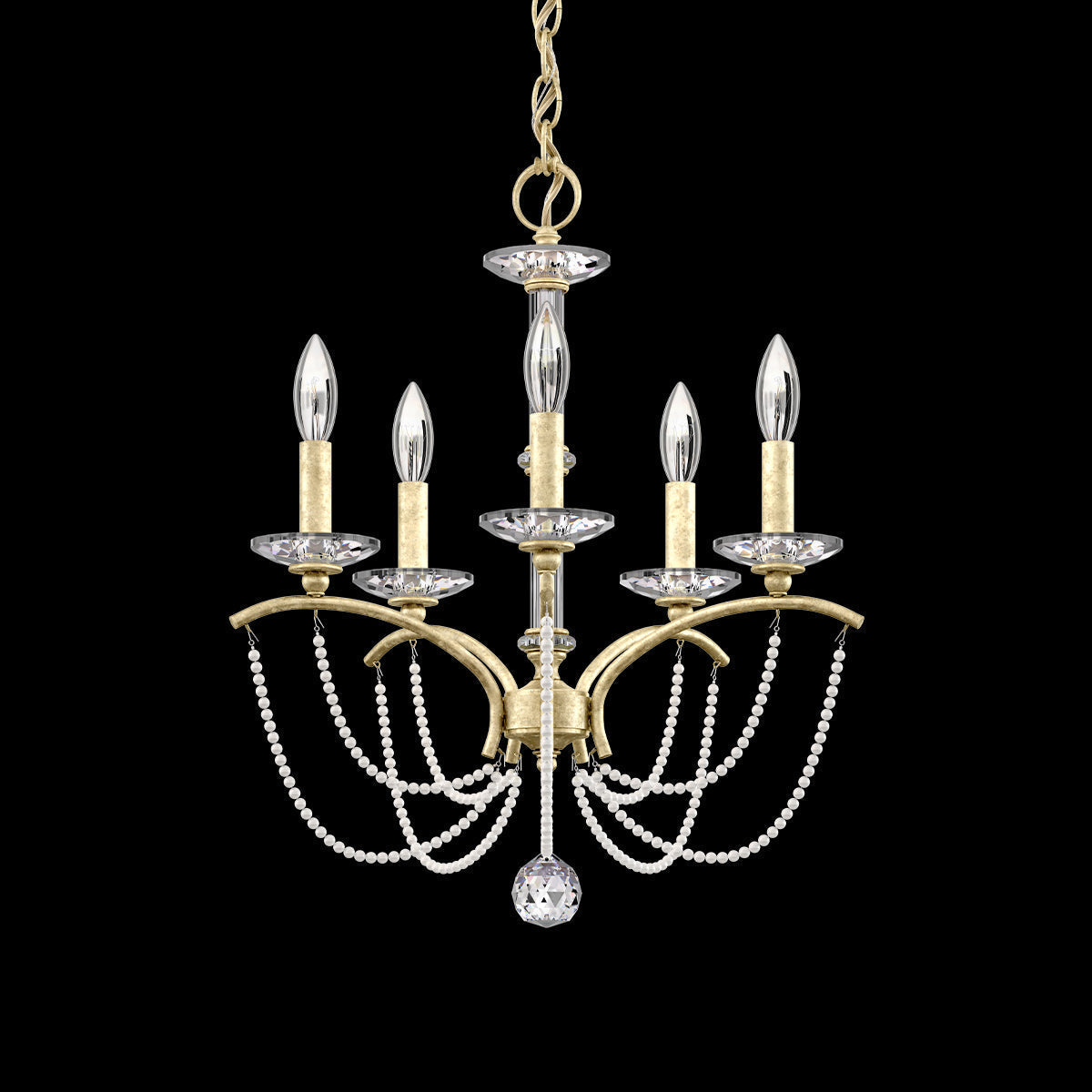 Priscilla Crystal Candlestick Chandelier 18"