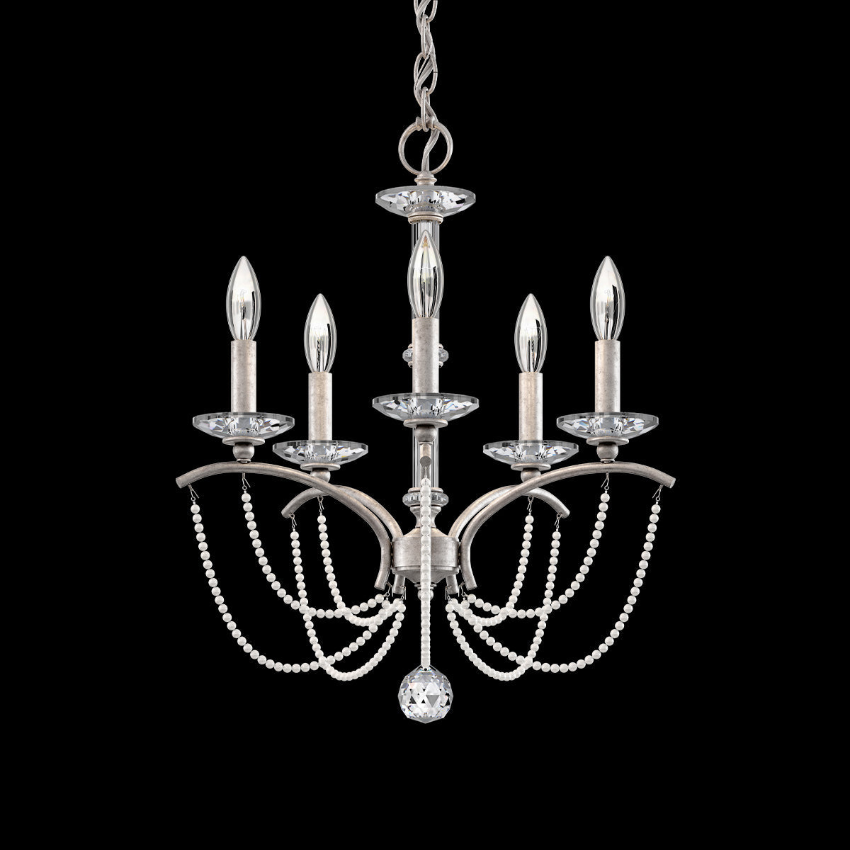 Priscilla Crystal Candlestick Chandelier 18"