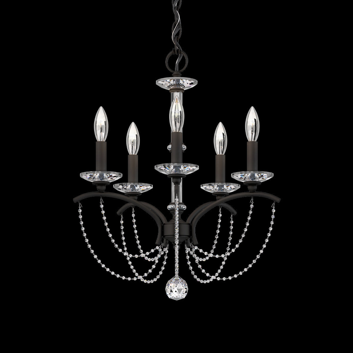 Priscilla Crystal Candlestick Chandelier 18"