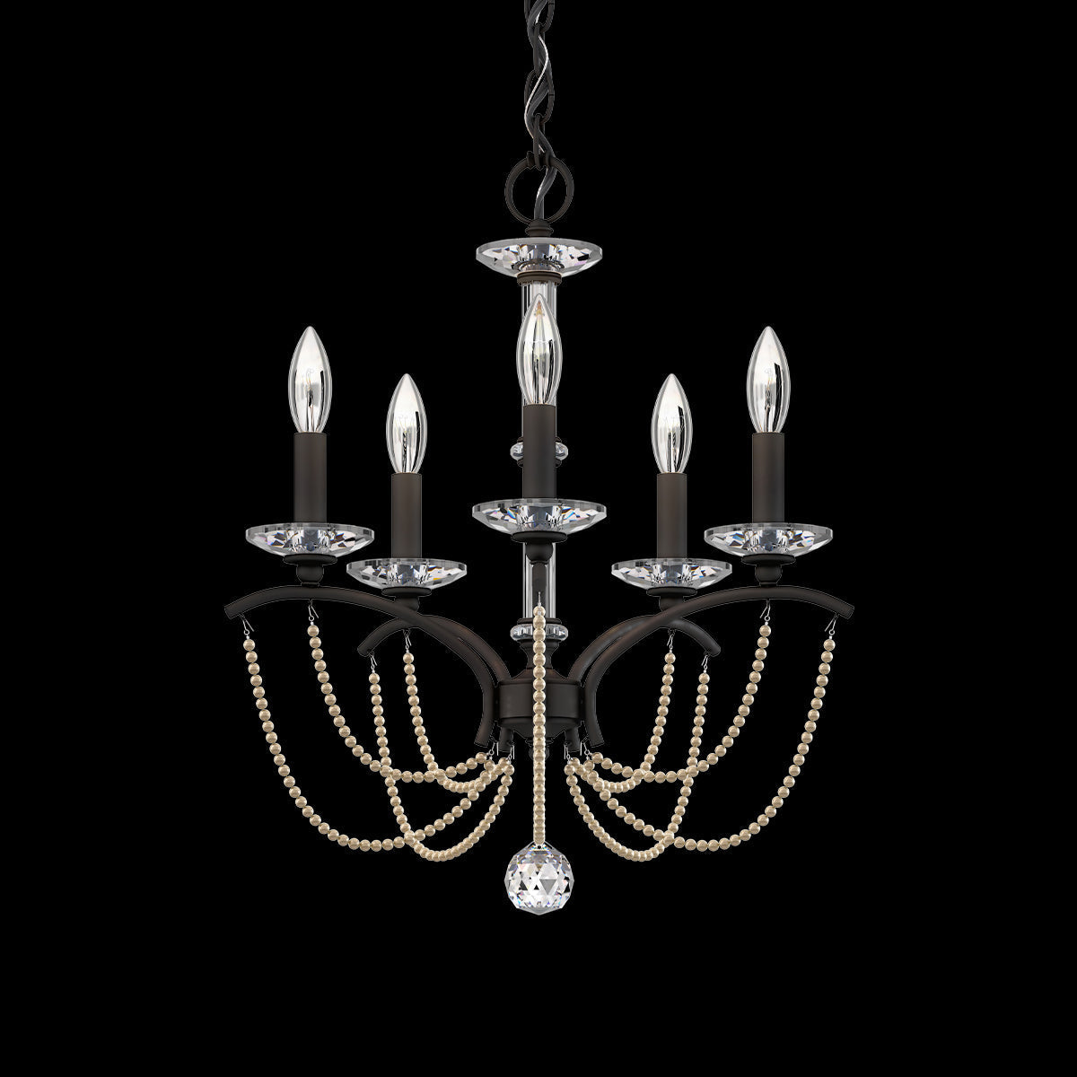 Priscilla Crystal Candlestick Chandelier 18"