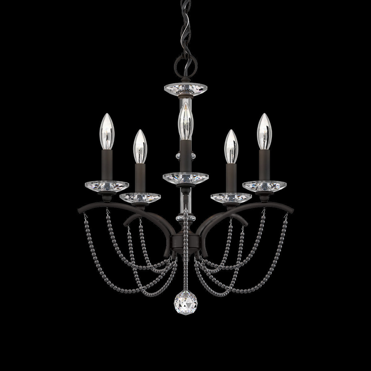 Priscilla Crystal Candlestick Chandelier 18"