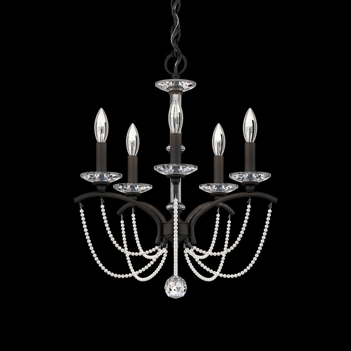 Priscilla Crystal Candlestick Chandelier 18"
