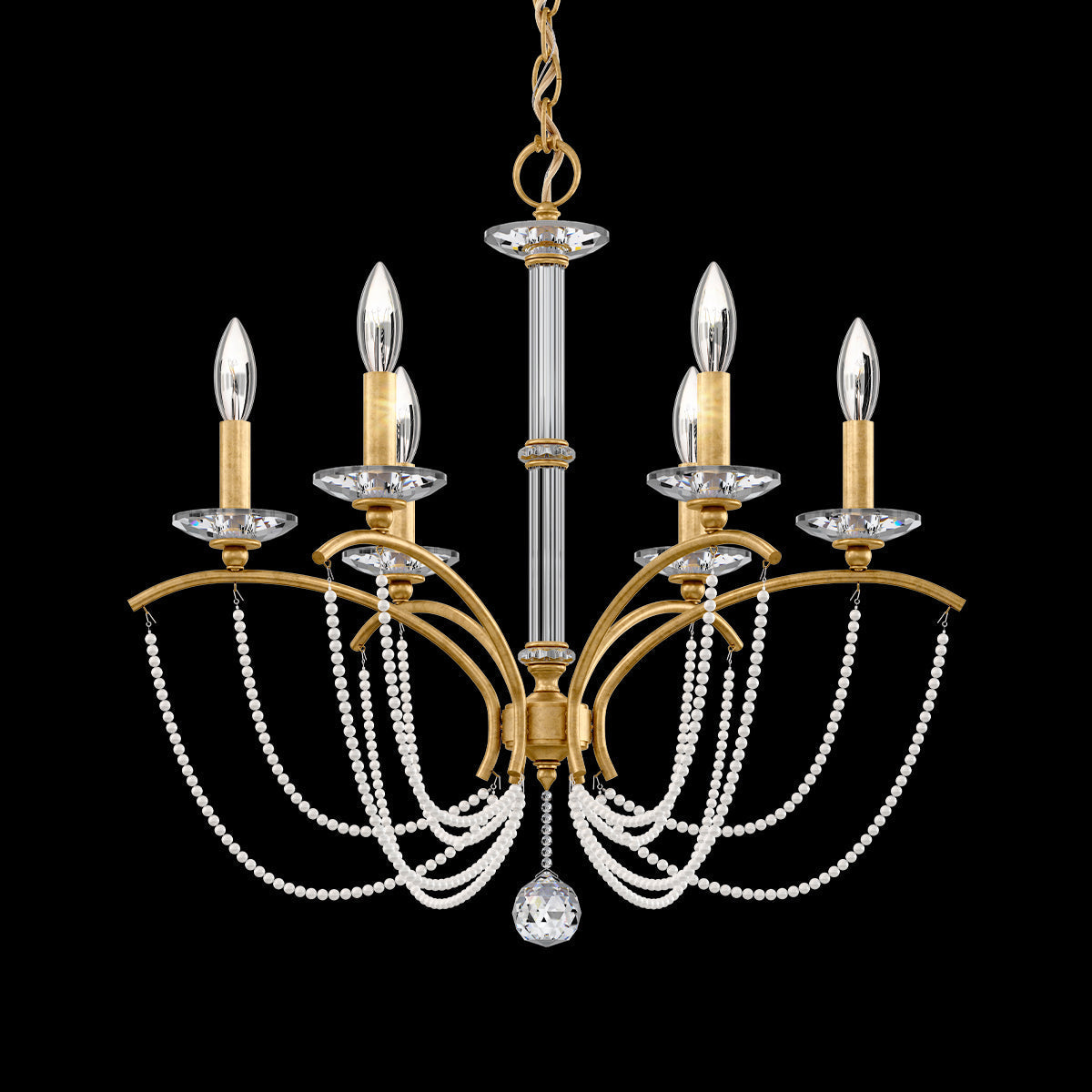 Priscilla Crystal Candlestick Chandelier 23"