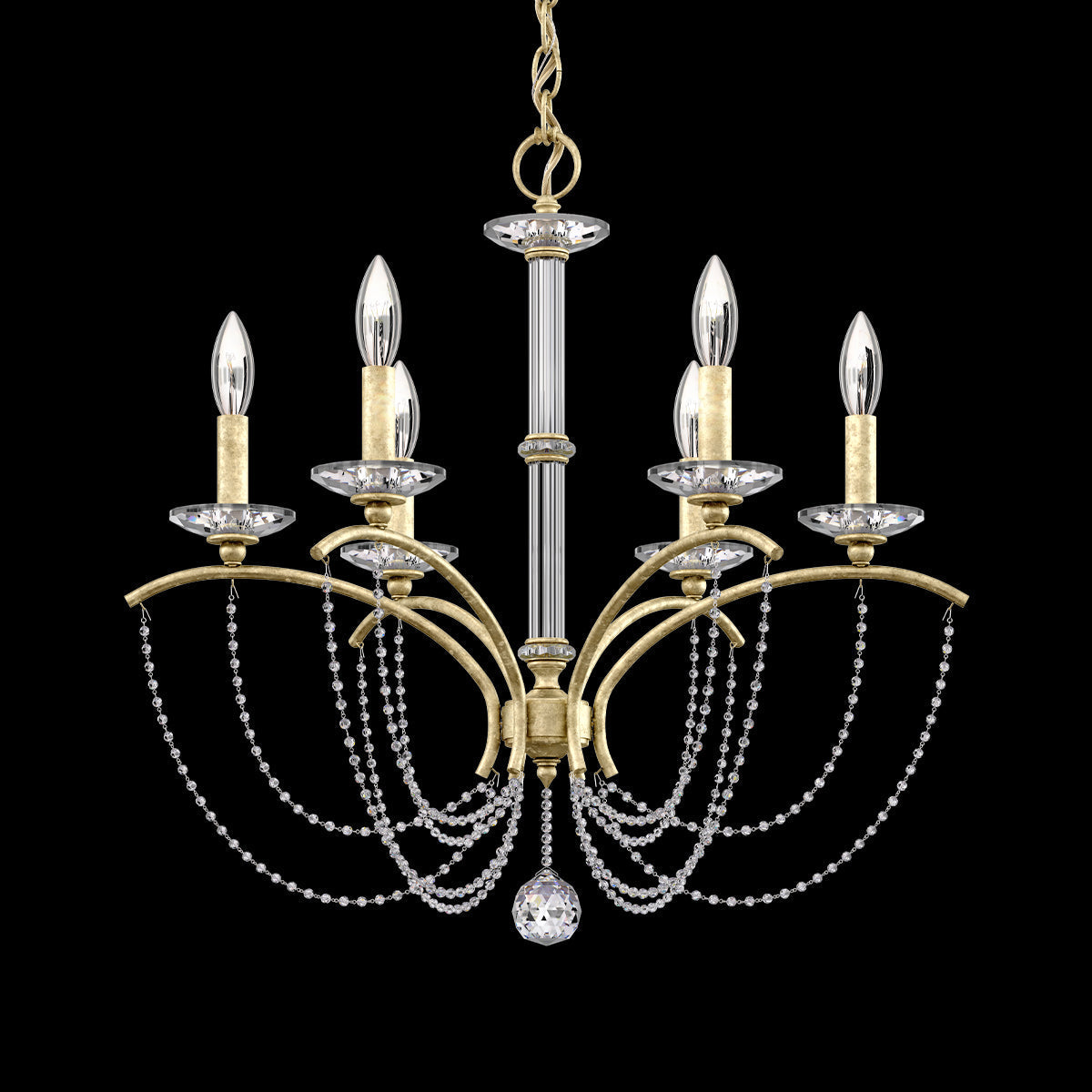 Priscilla Crystal Candlestick Chandelier 23"