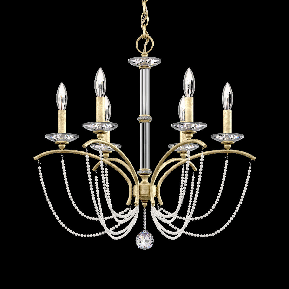 Priscilla Crystal Candlestick Chandelier 23"