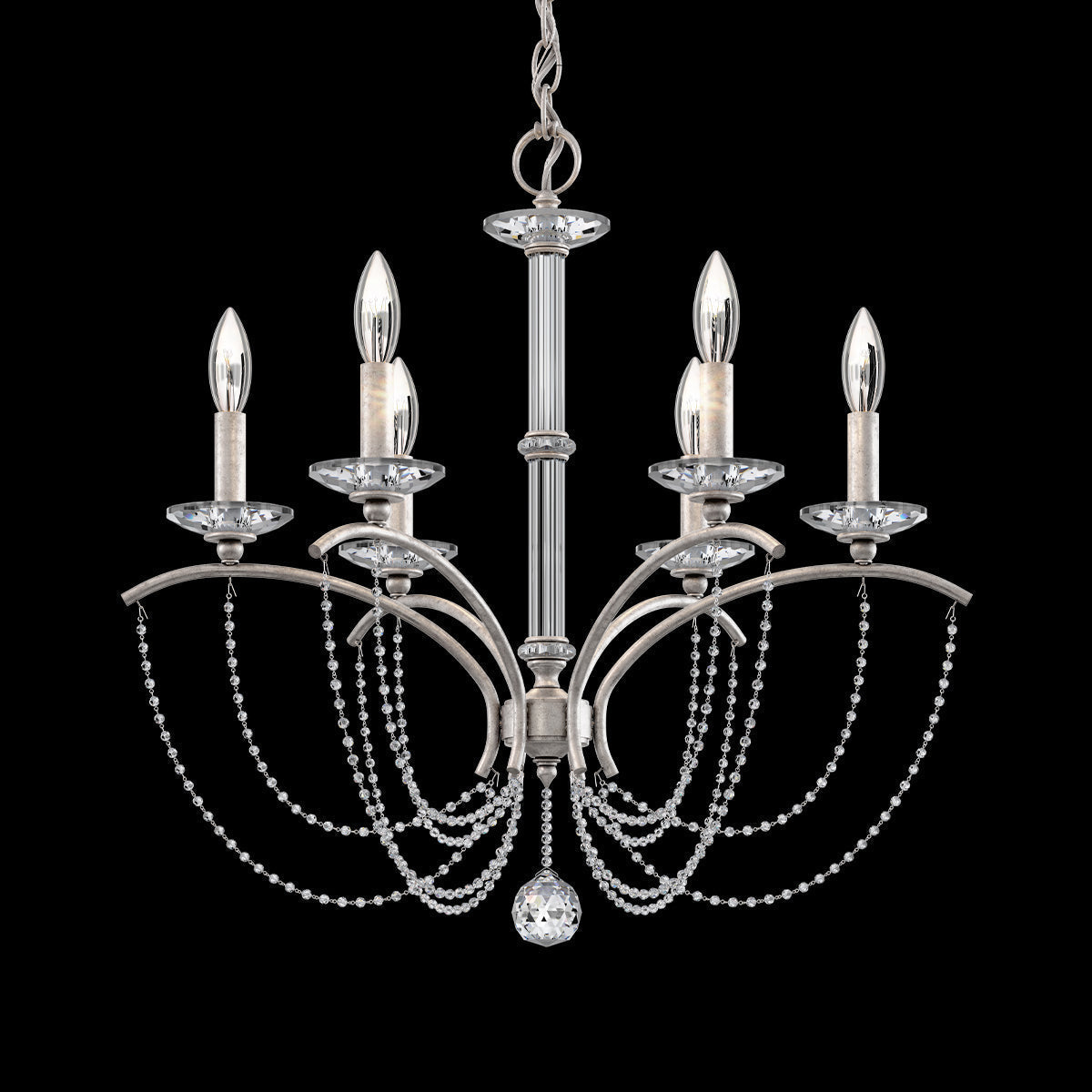 Priscilla Crystal Candlestick Chandelier 23"