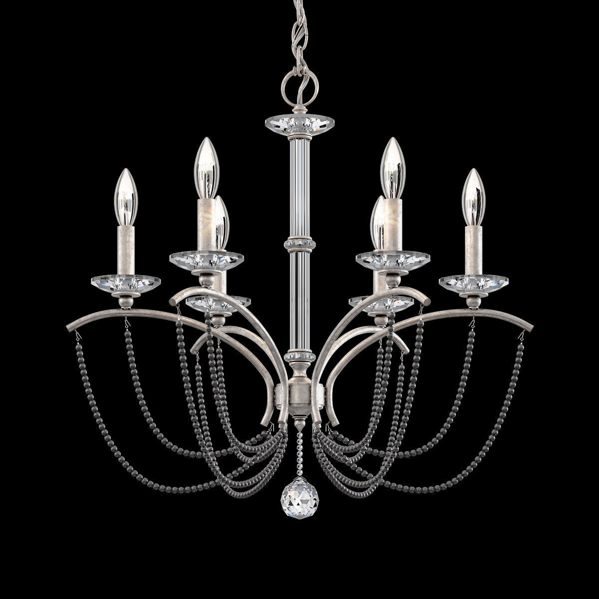 Priscilla Crystal Candlestick Chandelier 23"