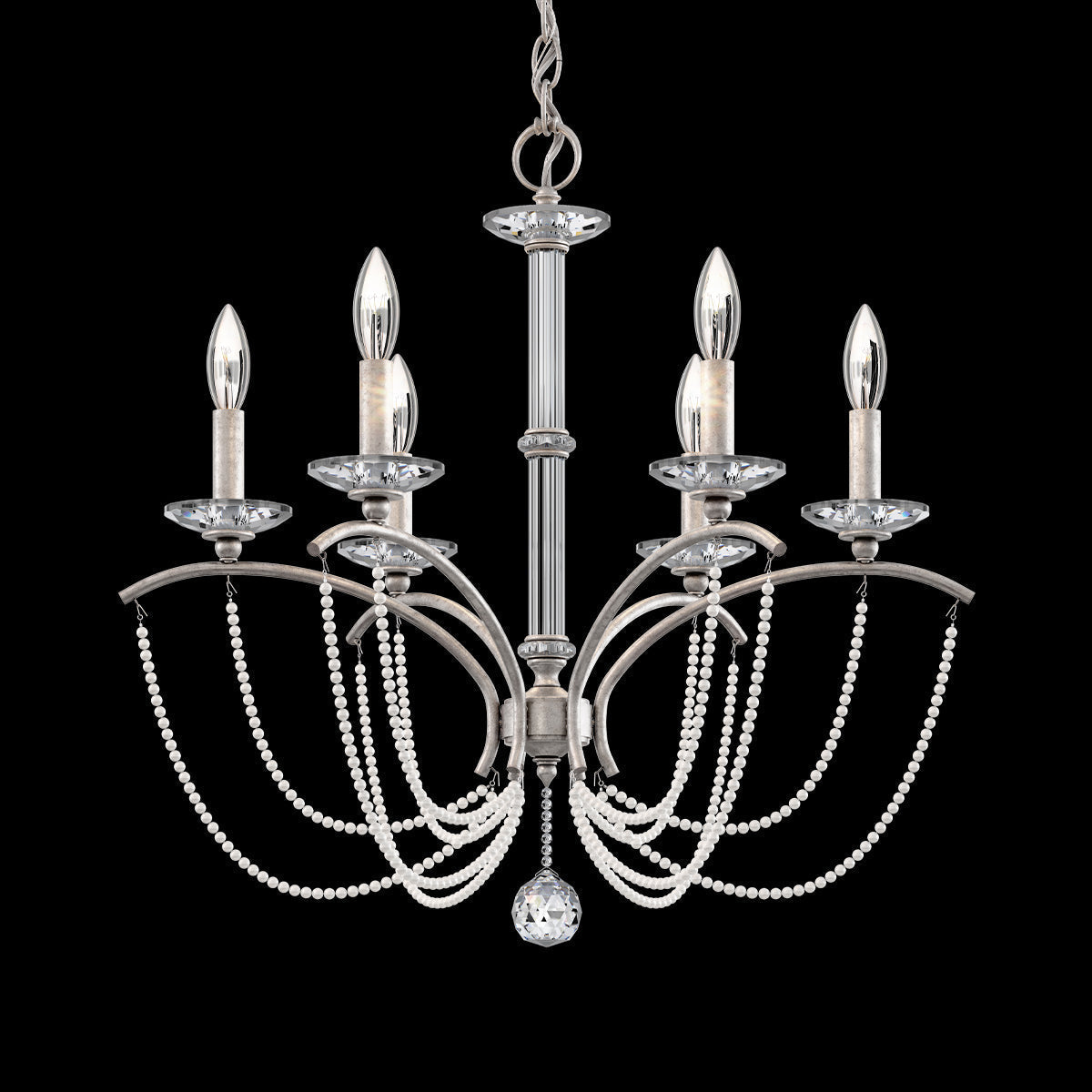 Priscilla Crystal Candlestick Chandelier 23"