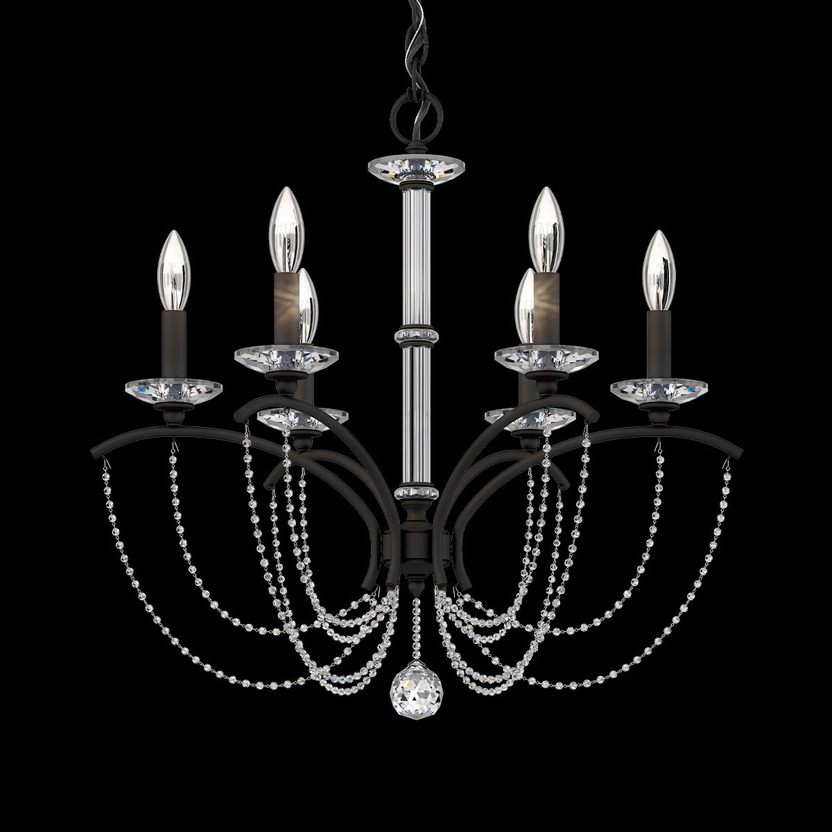 Priscilla Crystal Candlestick Chandelier 23"