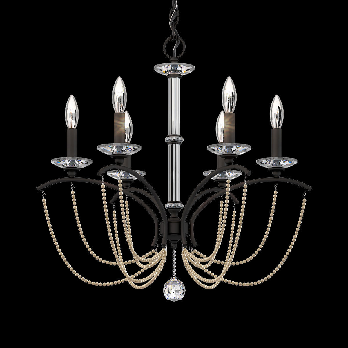 Priscilla Crystal Candlestick Chandelier 23"