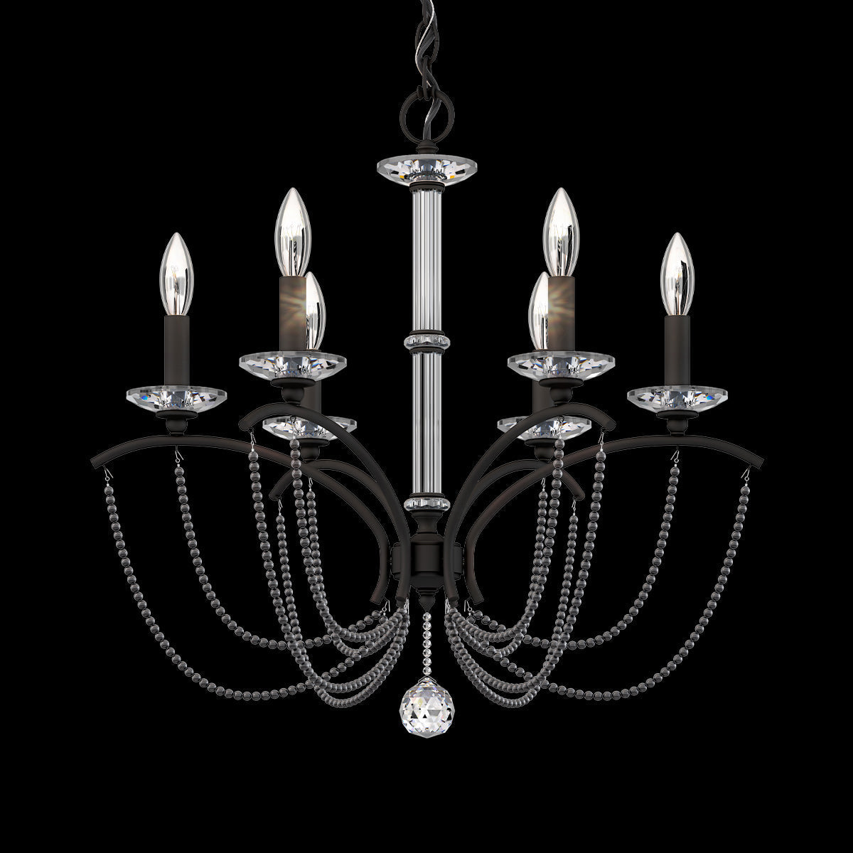 Priscilla Crystal Candlestick Chandelier 23"