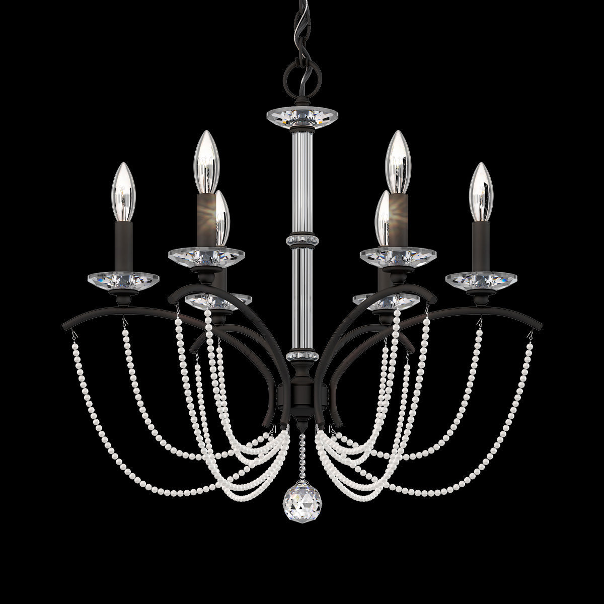 Priscilla Crystal Candlestick Chandelier 23"