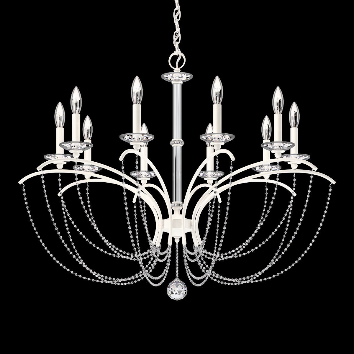 Priscilla Crystal Candlestick Chandelier 36"