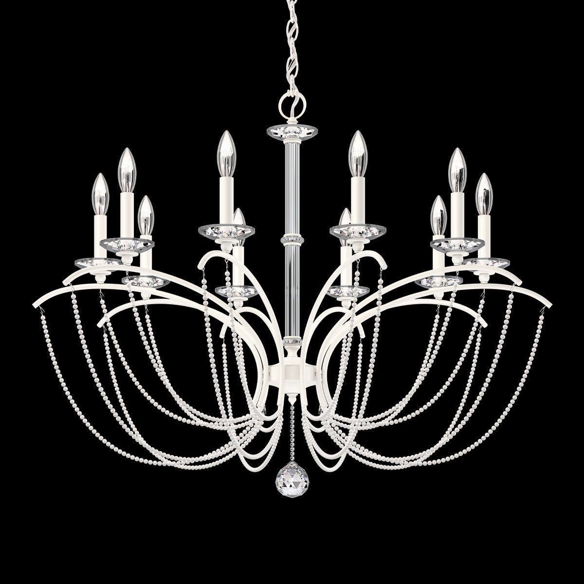 Priscilla Crystal Candlestick Chandelier 36"