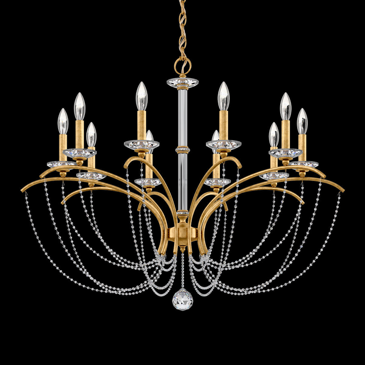 Priscilla Crystal Candlestick Chandelier 36"