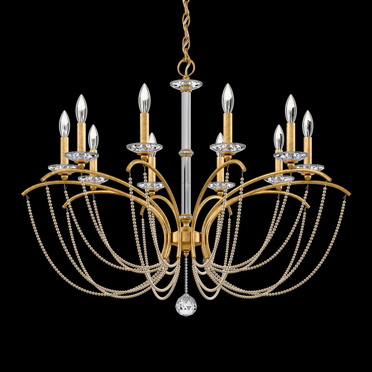 Priscilla Crystal Candlestick Chandelier 36"