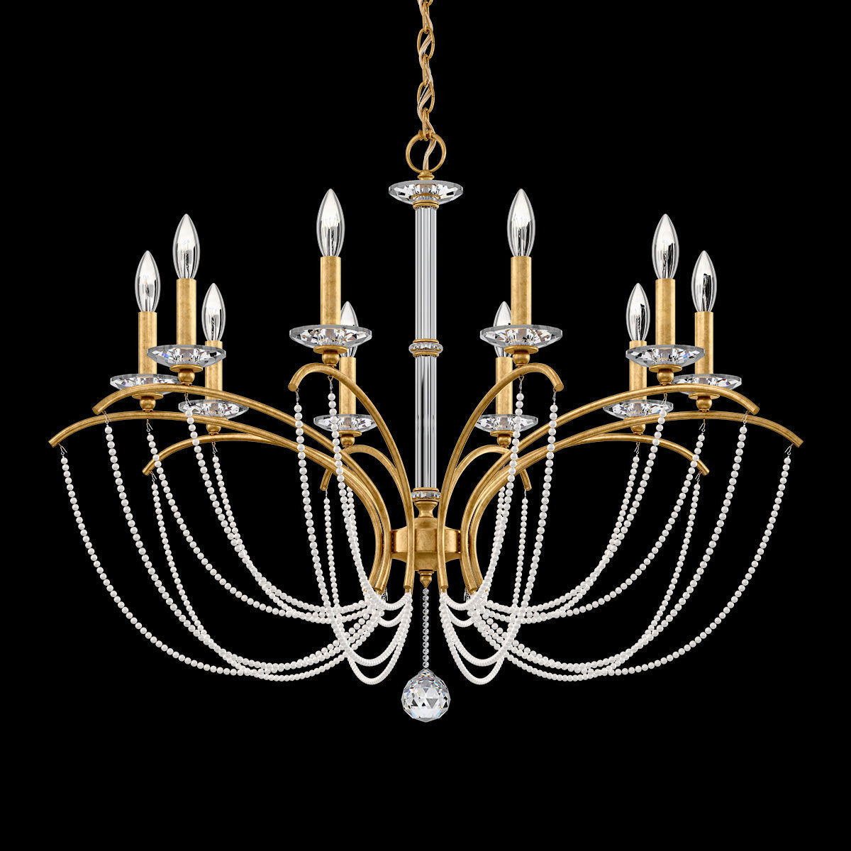 Priscilla Crystal Candlestick Chandelier 36"