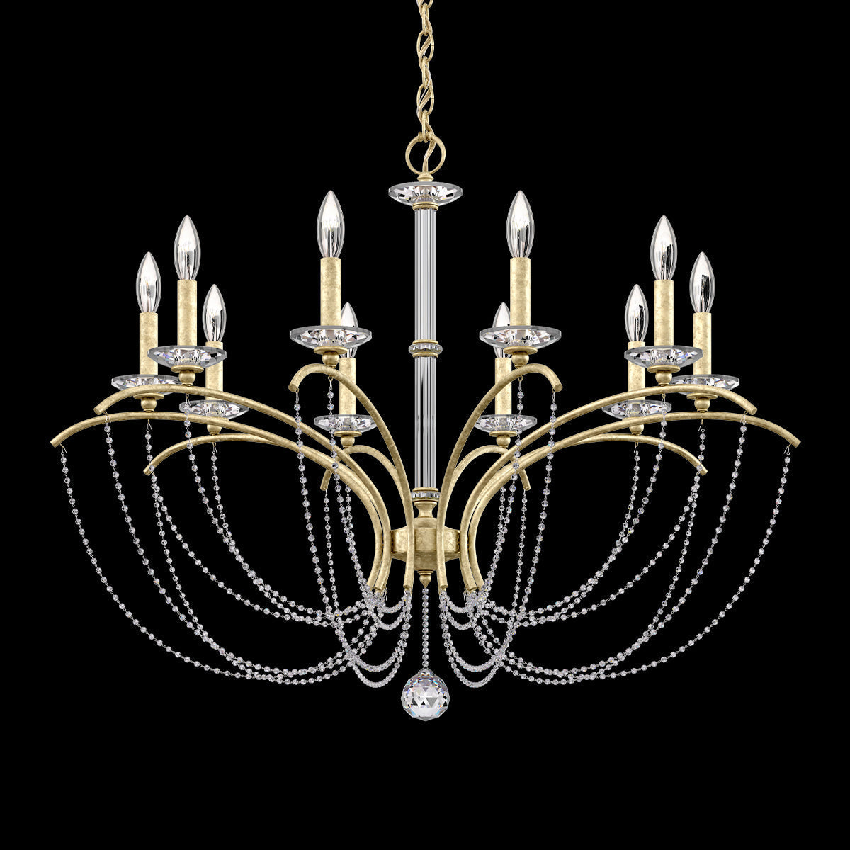 Priscilla Crystal Candlestick Chandelier 36"