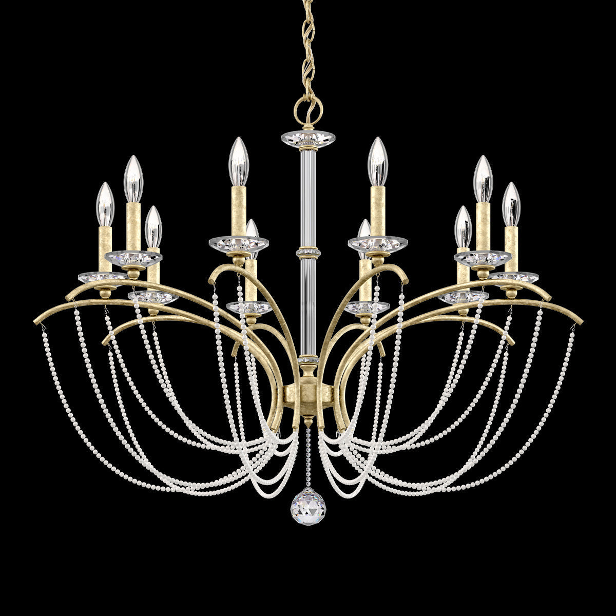 Priscilla Crystal Candlestick Chandelier 36"