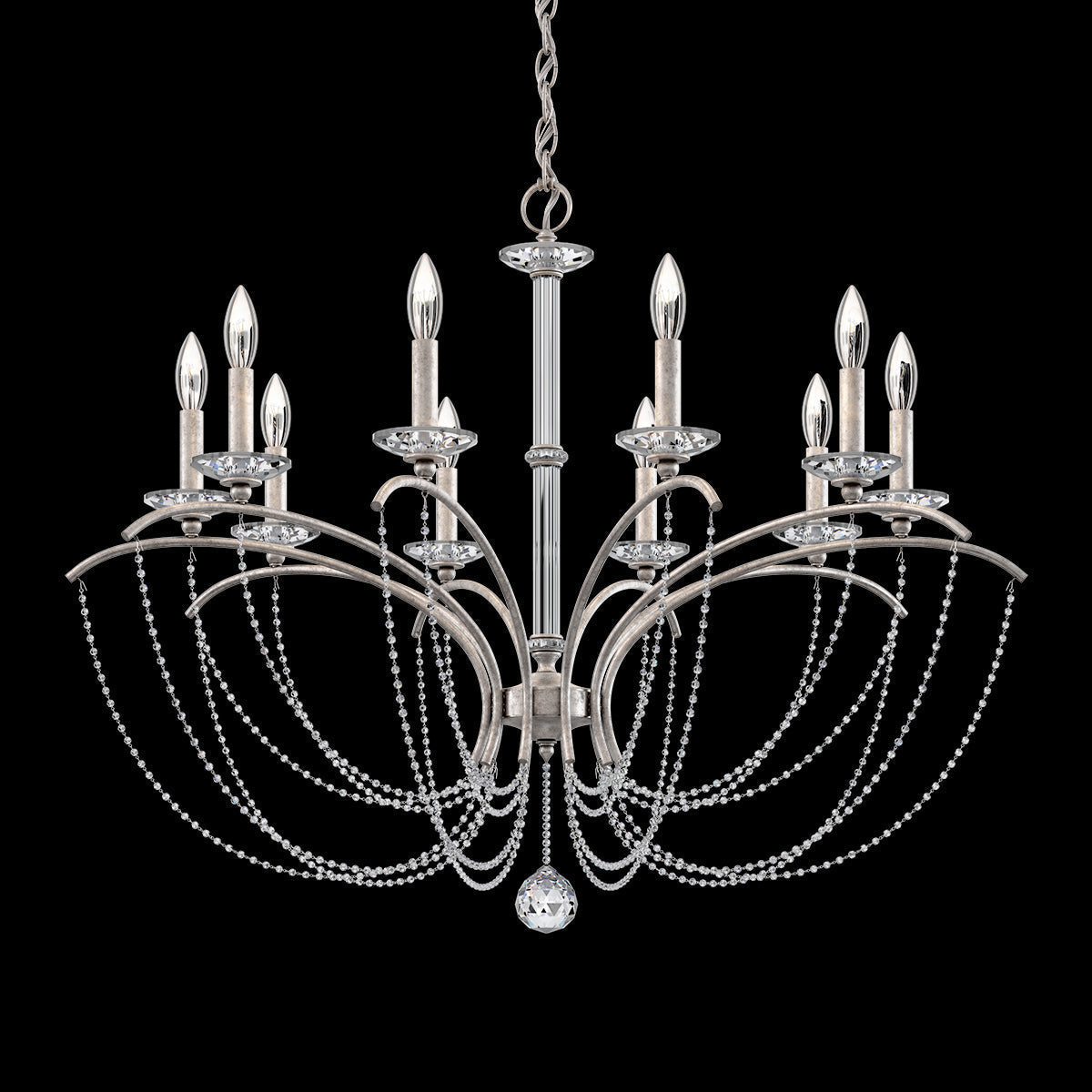 Priscilla Crystal Candlestick Chandelier 36"