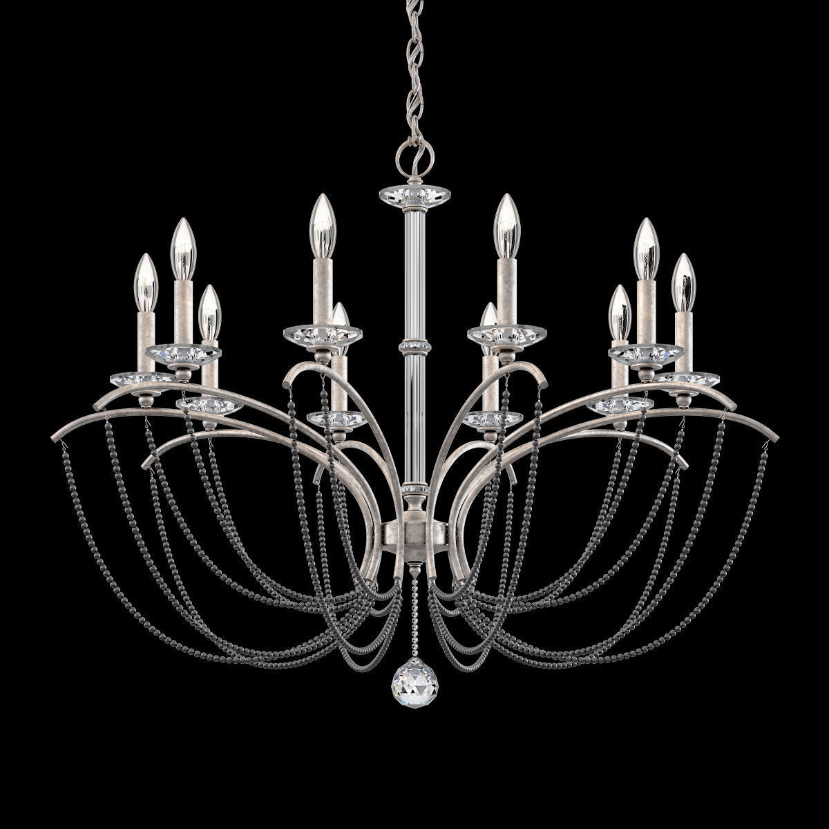 Priscilla Crystal Candlestick Chandelier 36"