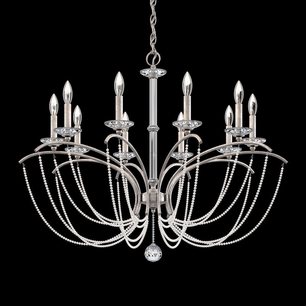 Priscilla Crystal Candlestick Chandelier 36"