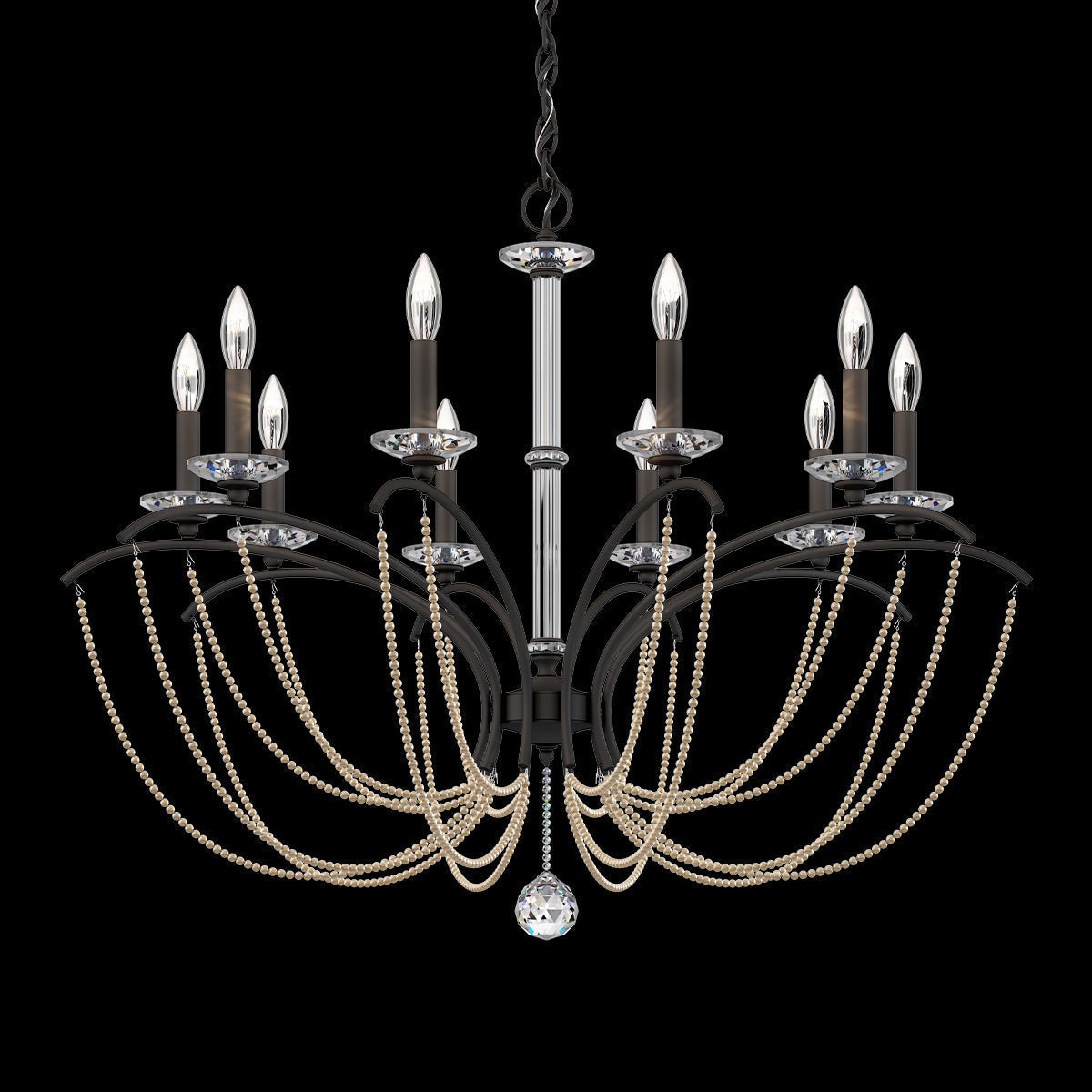 Priscilla Crystal Candlestick Chandelier 36"