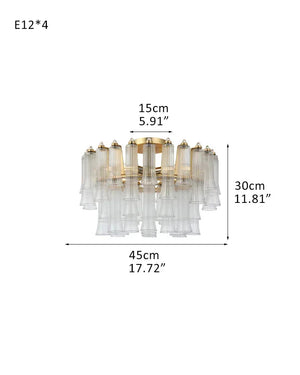 9 Light 20" Wide LED Lorelei Round Tiered Chandelier in Black Chain use for dining room 4-light-D45*H30CM D17.72"*H11.81"-Ceiling Brass American chandelier