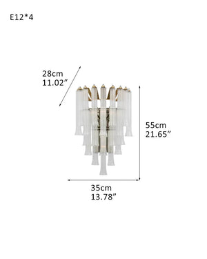 9 Light 20" Wide LED Lorelei Round Tiered Chandelier in Black Chain use for dining room 4-light-W35*D28*H55CM W13.78"*D11.02"*H21.65"-Sconce Brass American chandelier