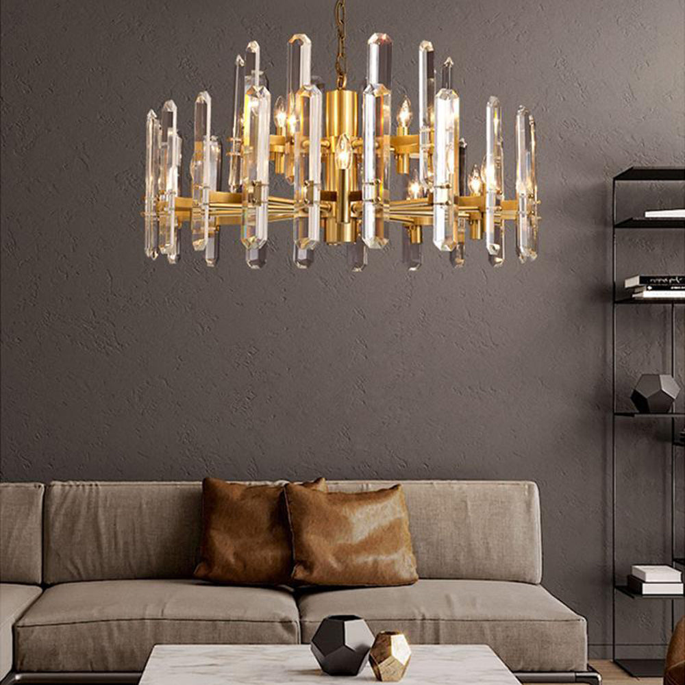 Gleam Crystal Round Chandelier 24"
