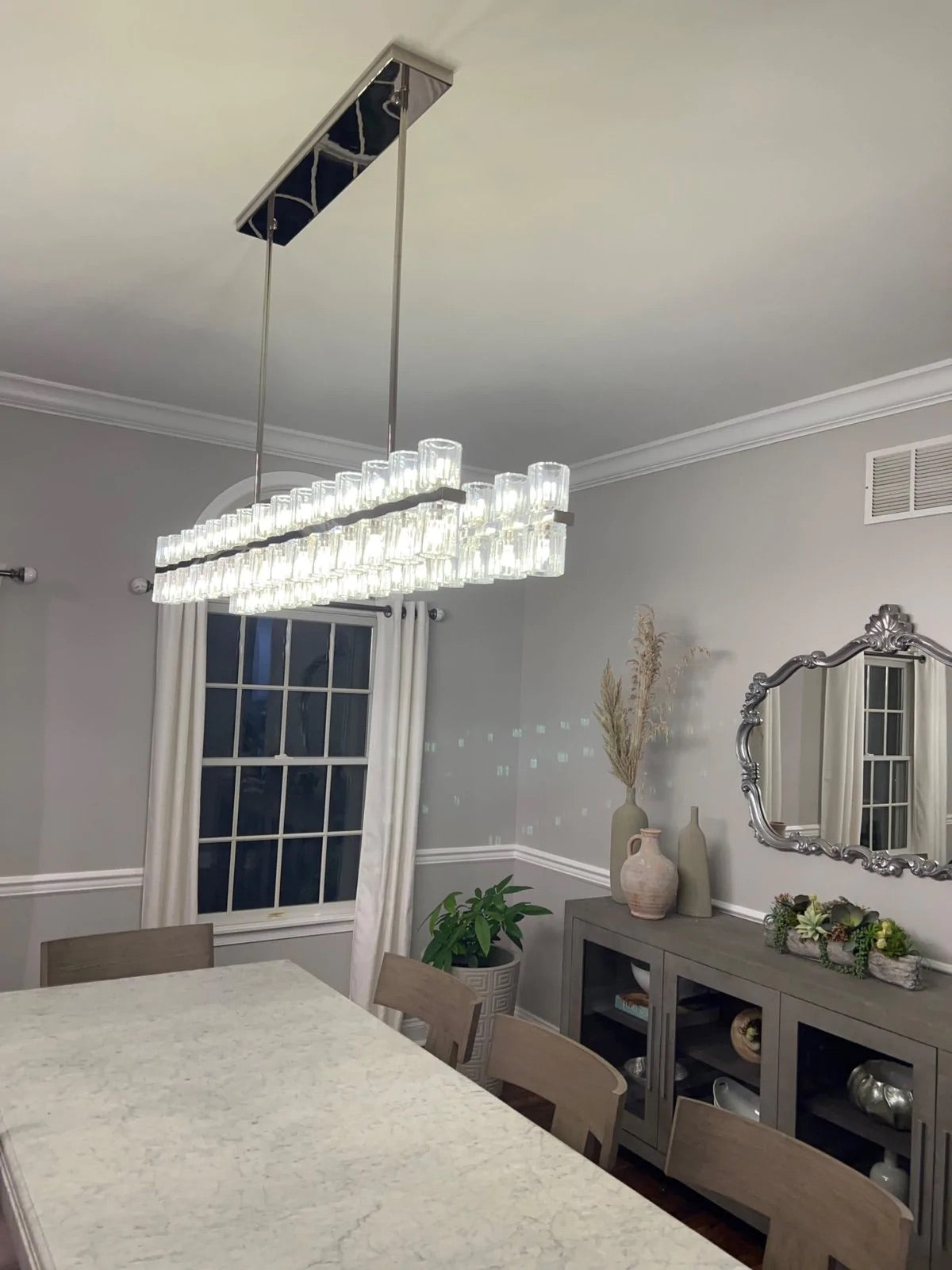 Reger Crystal Rectangular Chandelier48" 54" 72"