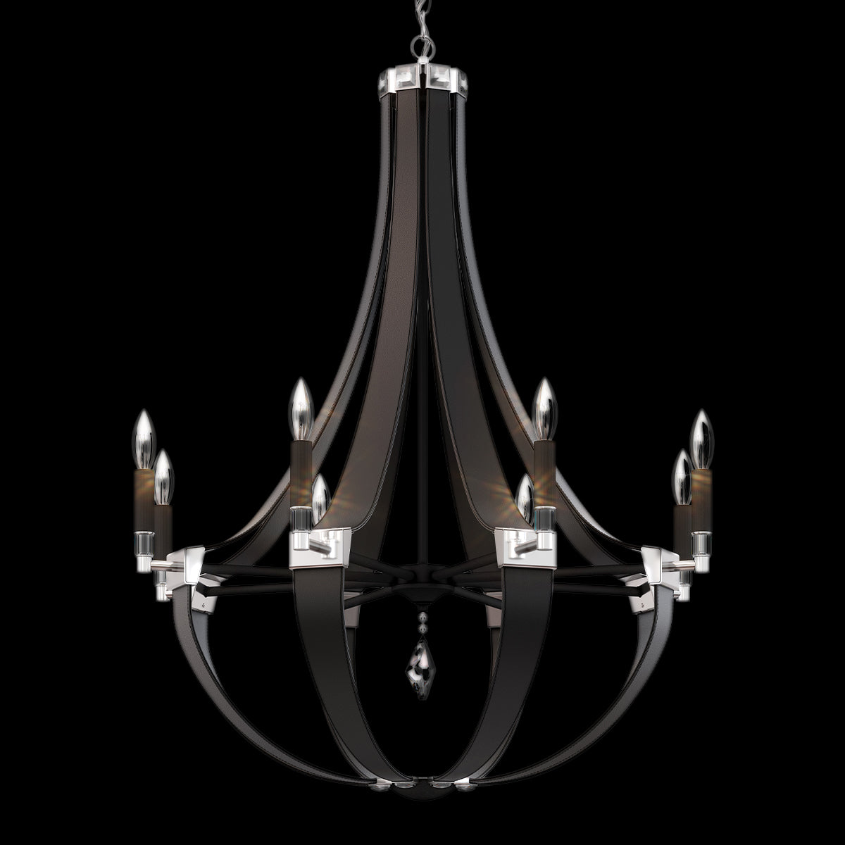 Crystal Empire Chandelier 30"