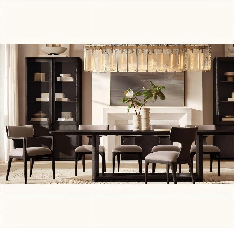 Calame Glass Rectangular Chandelier 72"