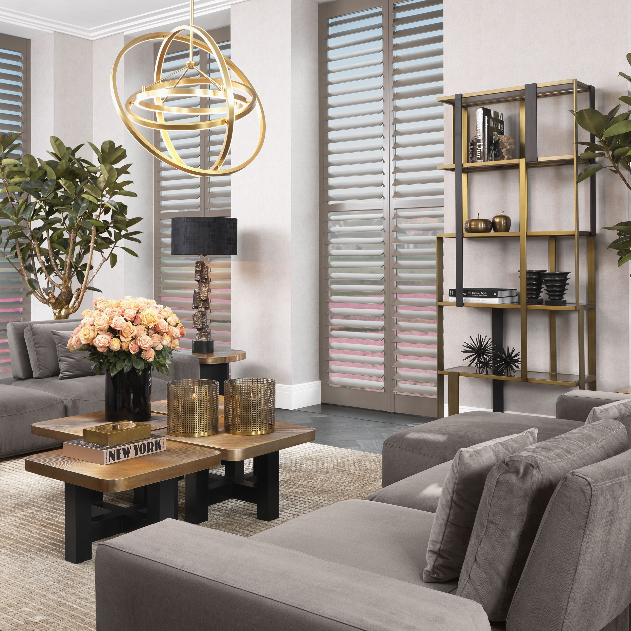 Cooper Modern Brass Chandelier - Brass/Bronze