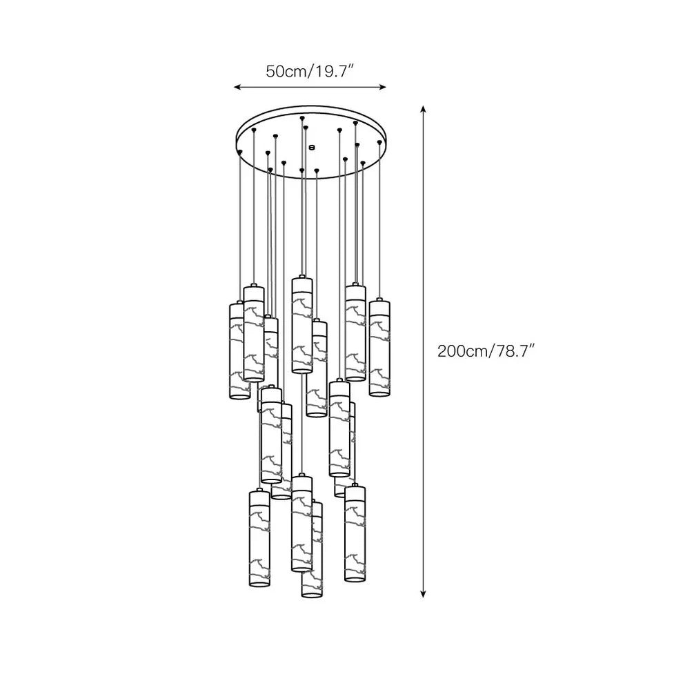 Celestial Alabaster Cascade Chandelier