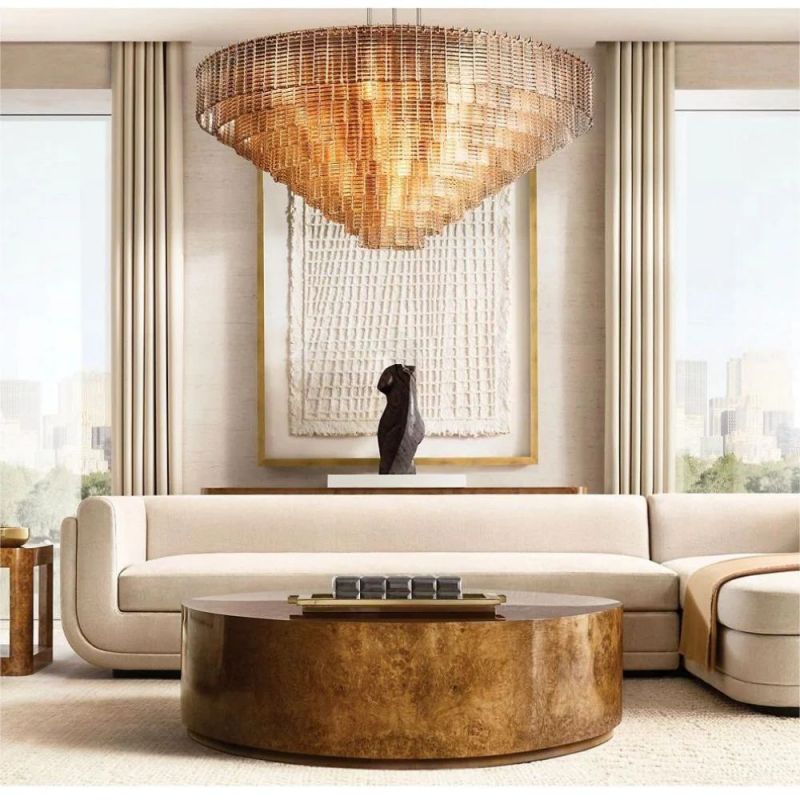 Aria Sirenes Clear Round Chandelier 65"