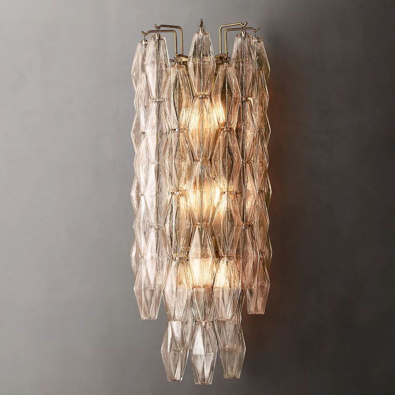 Renee Glass Tiered Grand Wall Sconce