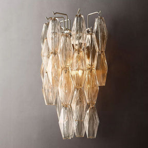 Renee Glass Tiered  Short Wall Sconce