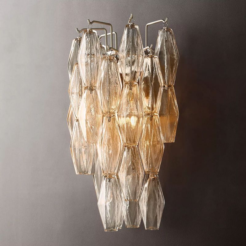 Renee Glass Tiered  Short Wall Sconce