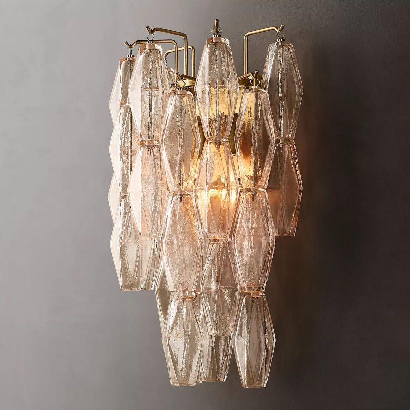 Renee Glass Tiered  Short Wall Sconce