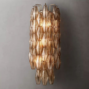 Renee Glass Tiered Grand Wall Sconce