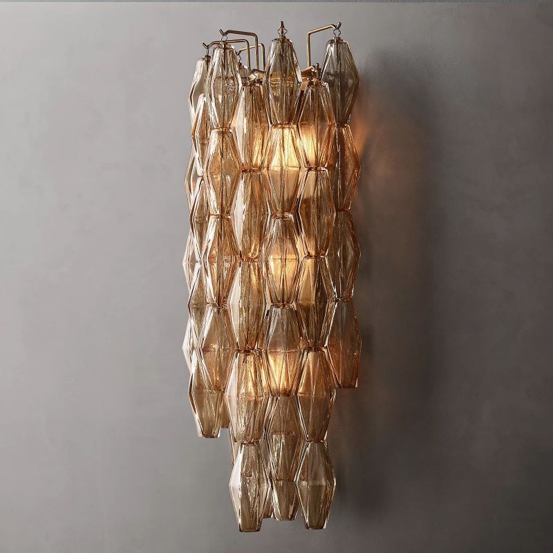 Renee Glass Tiered Grand Wall Sconce