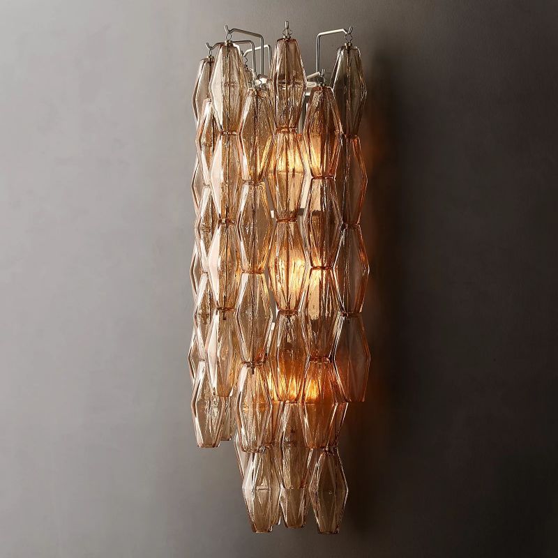 Renee Glass Tiered Grand Wall Sconce