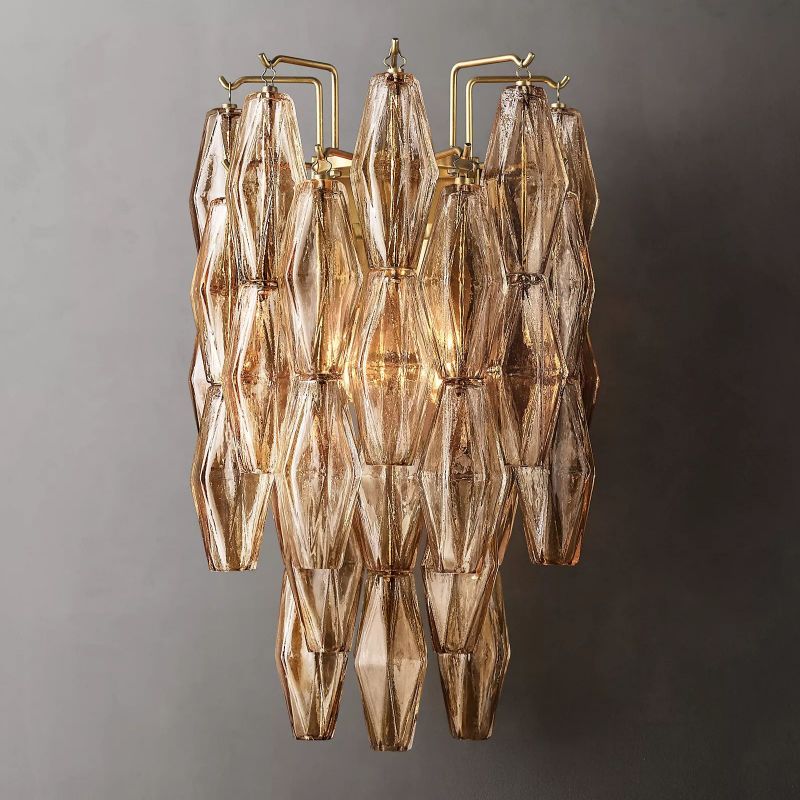 Renee Glass Tiered  Short Wall Sconce