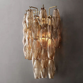Renee Glass Tiered  Short Wall Sconce