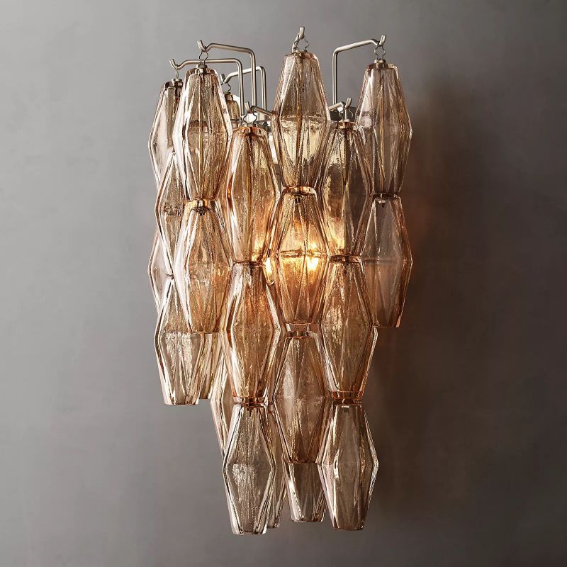 Renee Glass Tiered  Short Wall Sconce